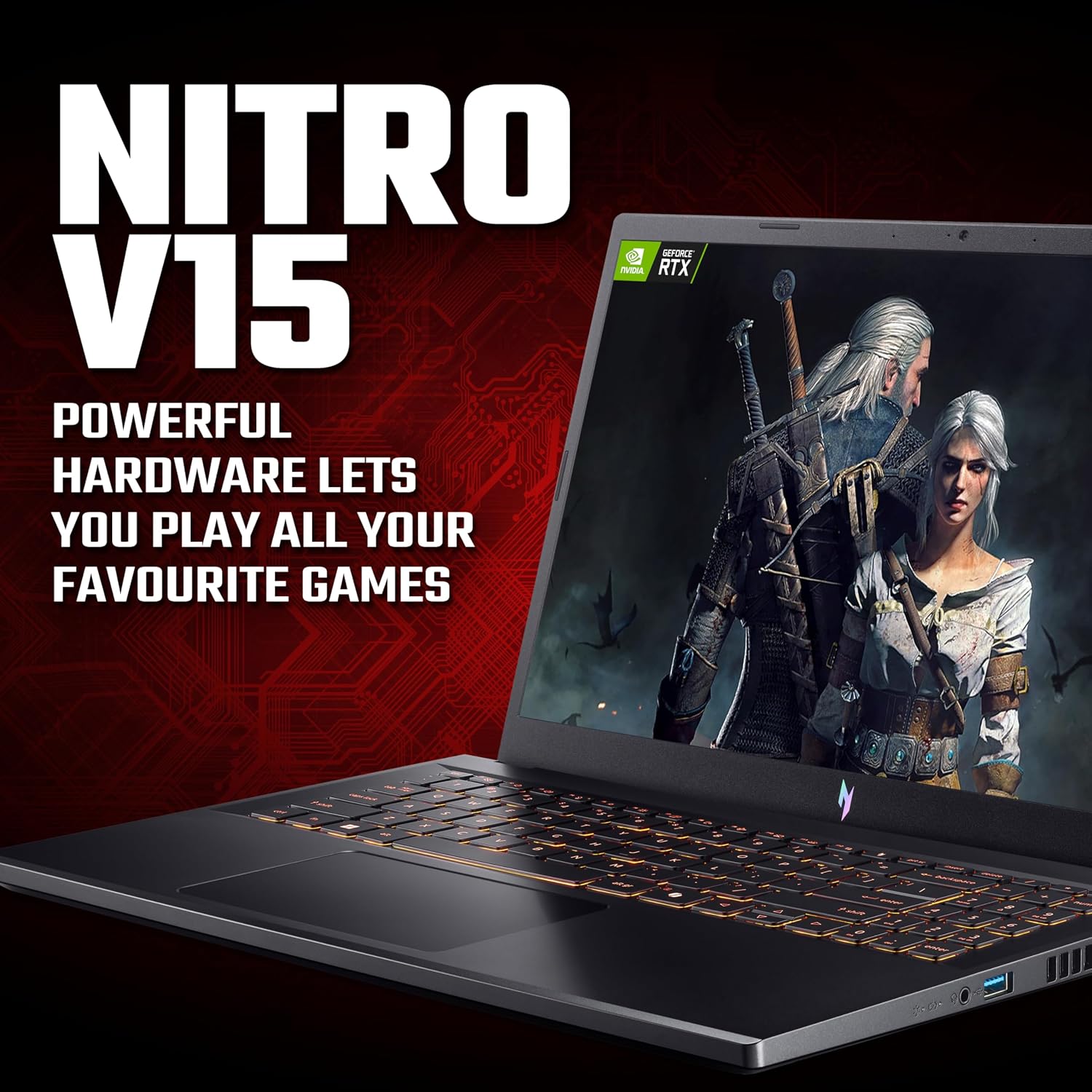 Acer Nitro V15 ANV15-52 Gaming Laptop – Intel Core i7-13620H, 16GB RAM, 512GB SSD, NVIDIA GeForce RTX 5050, 15.6" Full HD 165Hz – Black